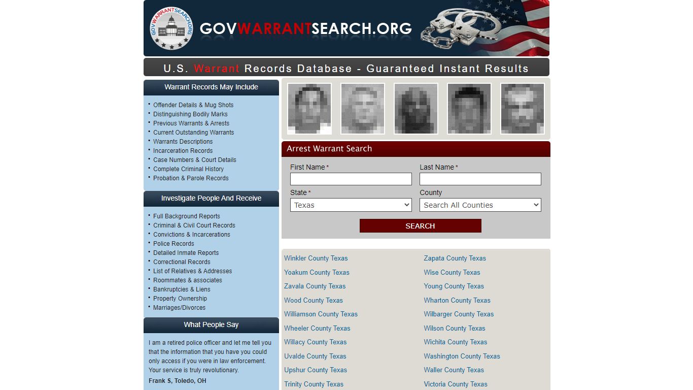 Texas TX | Warrant Search