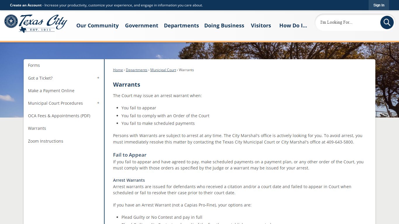 Warrants | Texas City, TX
